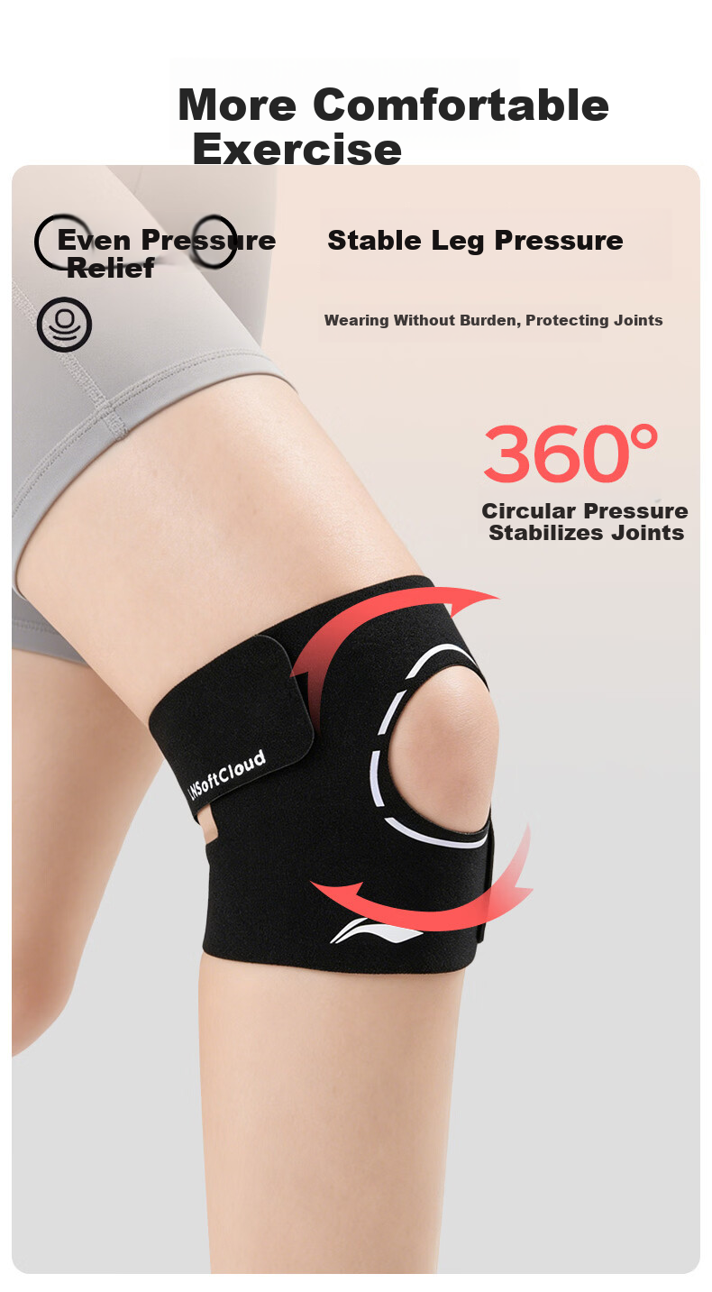 LI-NING Women's Summer Knee Brace for Meniscus Injury, Joint Support for Sports, Hiking, Running, Badminton, Basketball, Patella Knee Sleeve 3