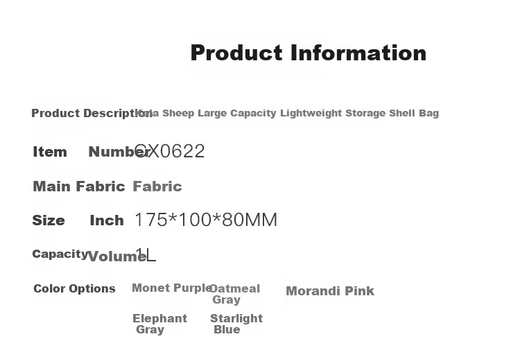 Kala Sheep Travel Essential Makeup Bag Portable Storage Bag Women Large Capacity Toiletry Bag Multi-Compartment Organizer Elephant Gray 1L 6