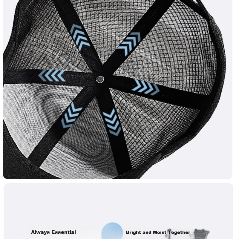 RED DRAGONFLY Men's Summer Breathable Mesh Baseball Cap Outdoor Casual Hiking Fishing Sunshade Duckbill Hat Sun Protection Cap 12
