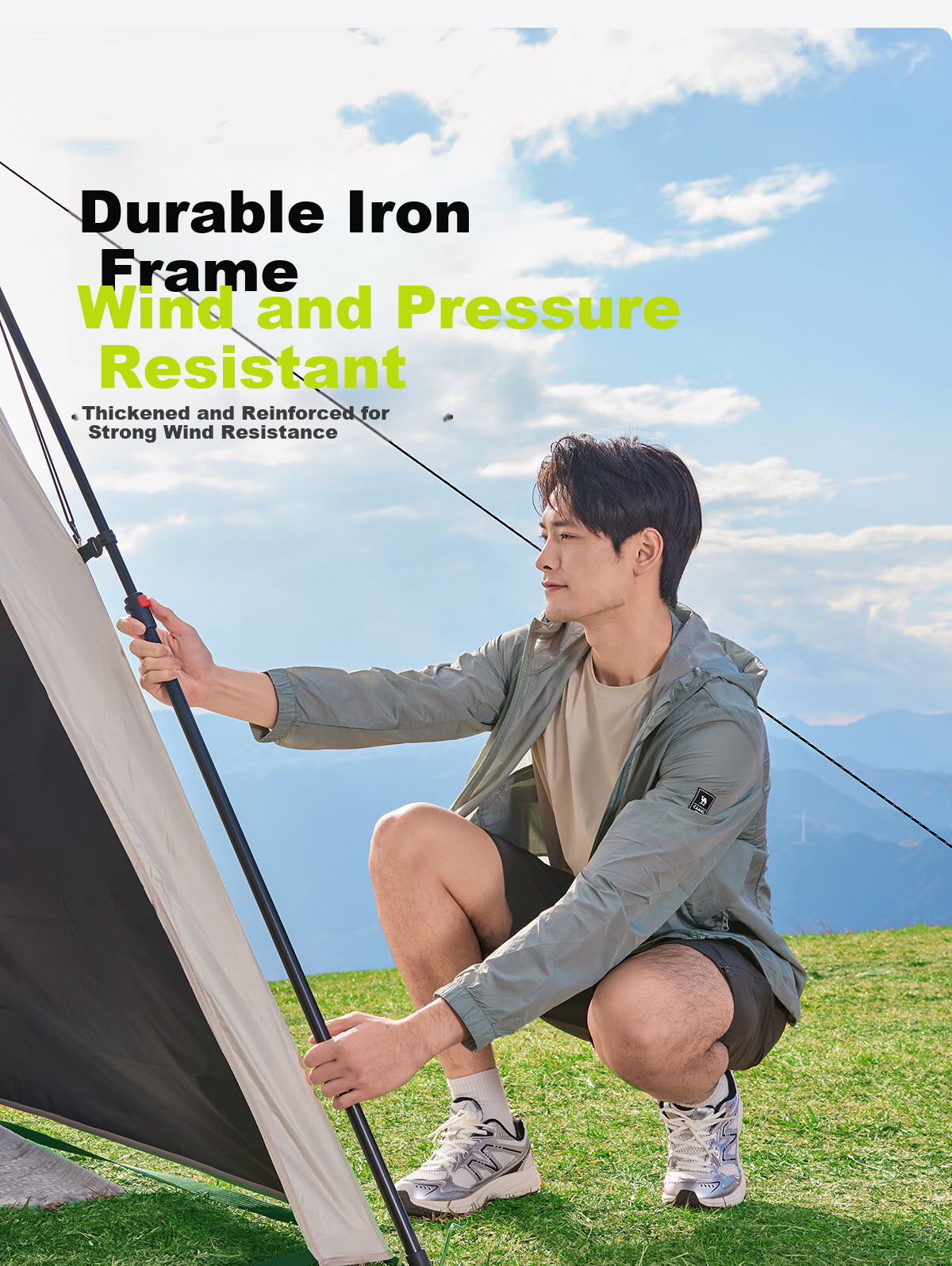 CAMEL Black Vinyl Integrated Quick-Open Dome Canopy Sunshade Door Curtain Outdoor Camping New Lazy Model 2025 4004 17