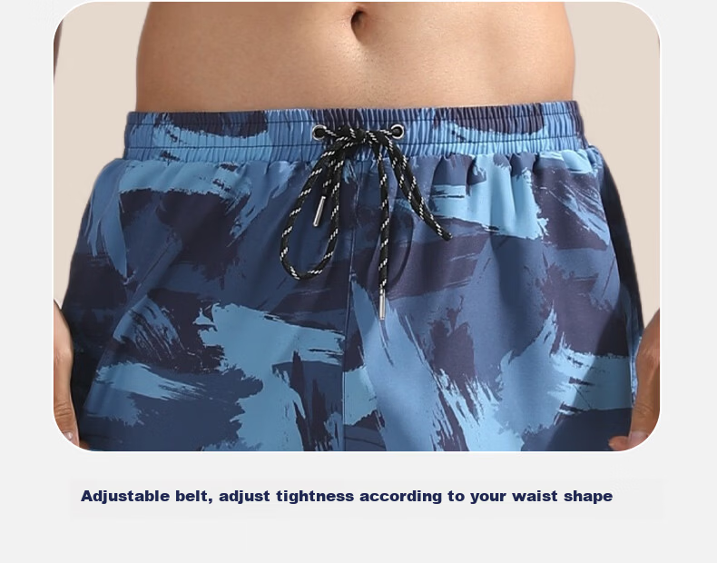 Jiehu Swimming Trunks, Three-Piece Set for Men, Includes Goggles And Swim Cap, Anti-Embarrassment, Quick-Drying, Loose-Fitting, Hot Spring Resort Outfit 15