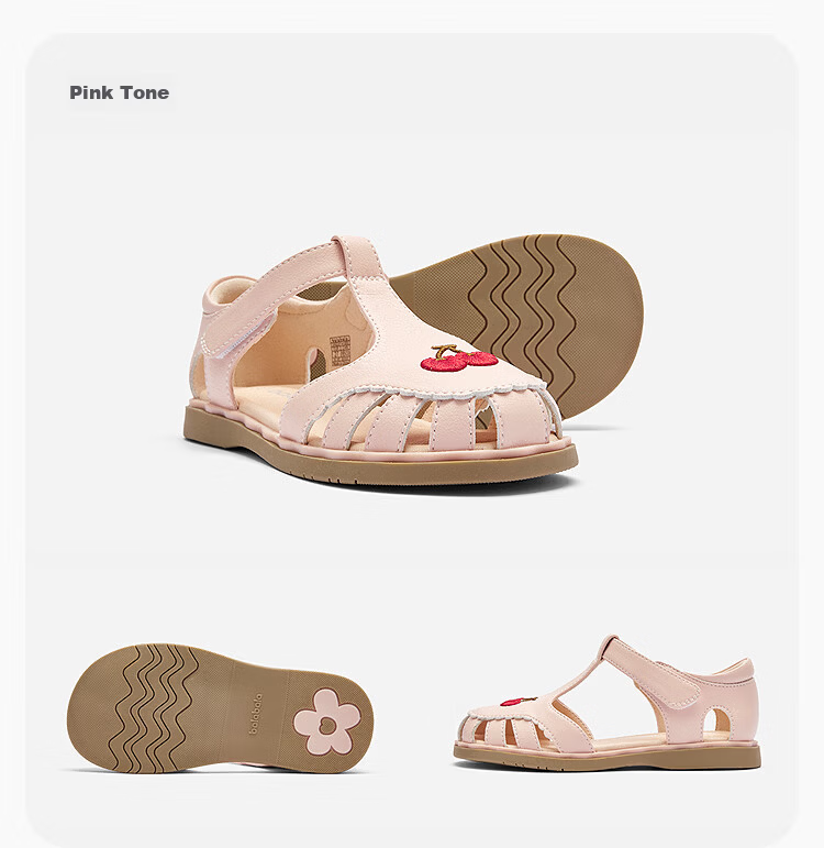 Balabala Kids Sandals Girls 2026 Summer New Delicate Embroidered Breathable Casual Water Shoes Princess Shoes 7