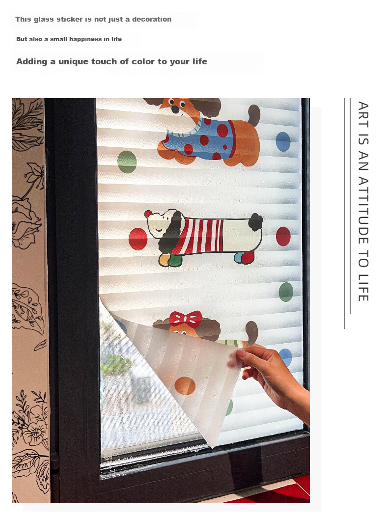Xinuo Frosted Glass Bathroom Window Film Opaque Light-Transmitting Dopamine Privacy Anti-Peeping Sticker 4