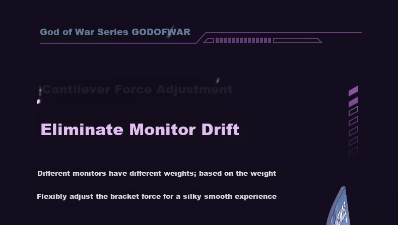 YouShi Monitor Stand War God 01BW Mechanical Arm Monitor Mount Computer Stand Monitor Arm for 17-32 Inch Displays 10KG Load Capacity CX01-01BW White 25