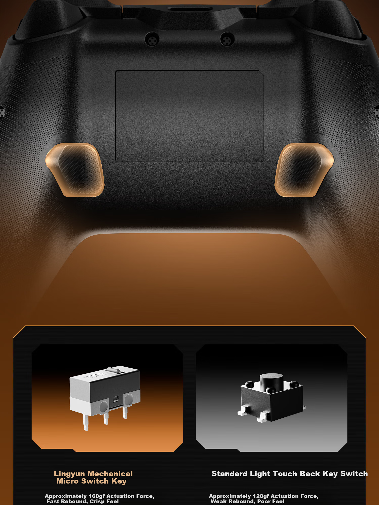 Mojang Lingyun Wireless Gaming Controller Smart Screen Bluetooth 2.4G Compatible with PC Tablet Phone Switch Computer Steam Dual Shadow Wonderland Monster Hunter Black Gold Edition 9