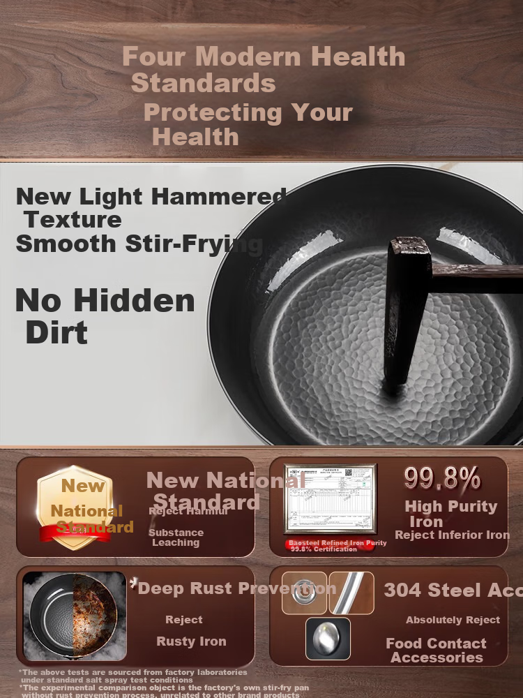 Sansi Steel Zhangqiu Flat Bottom Frying Pan Non-Coated Breakfast Pancake and Egg Pan Cast Iron Skillet Compatible with Induction Cooker and Gas Stove 38741 2