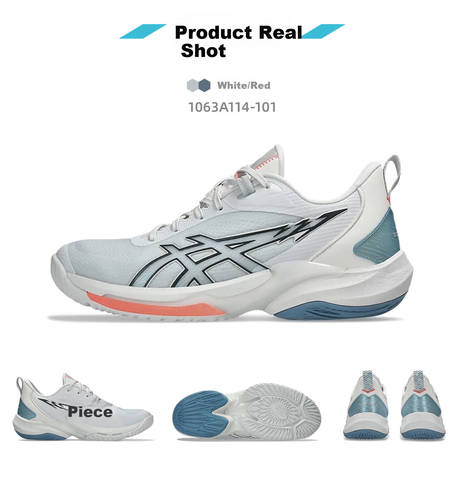 ASICS Men's Basketball Shoes SWIFTACE Durable Non-Slip Cushioning 26AW 1063A114-700 Size 42 7