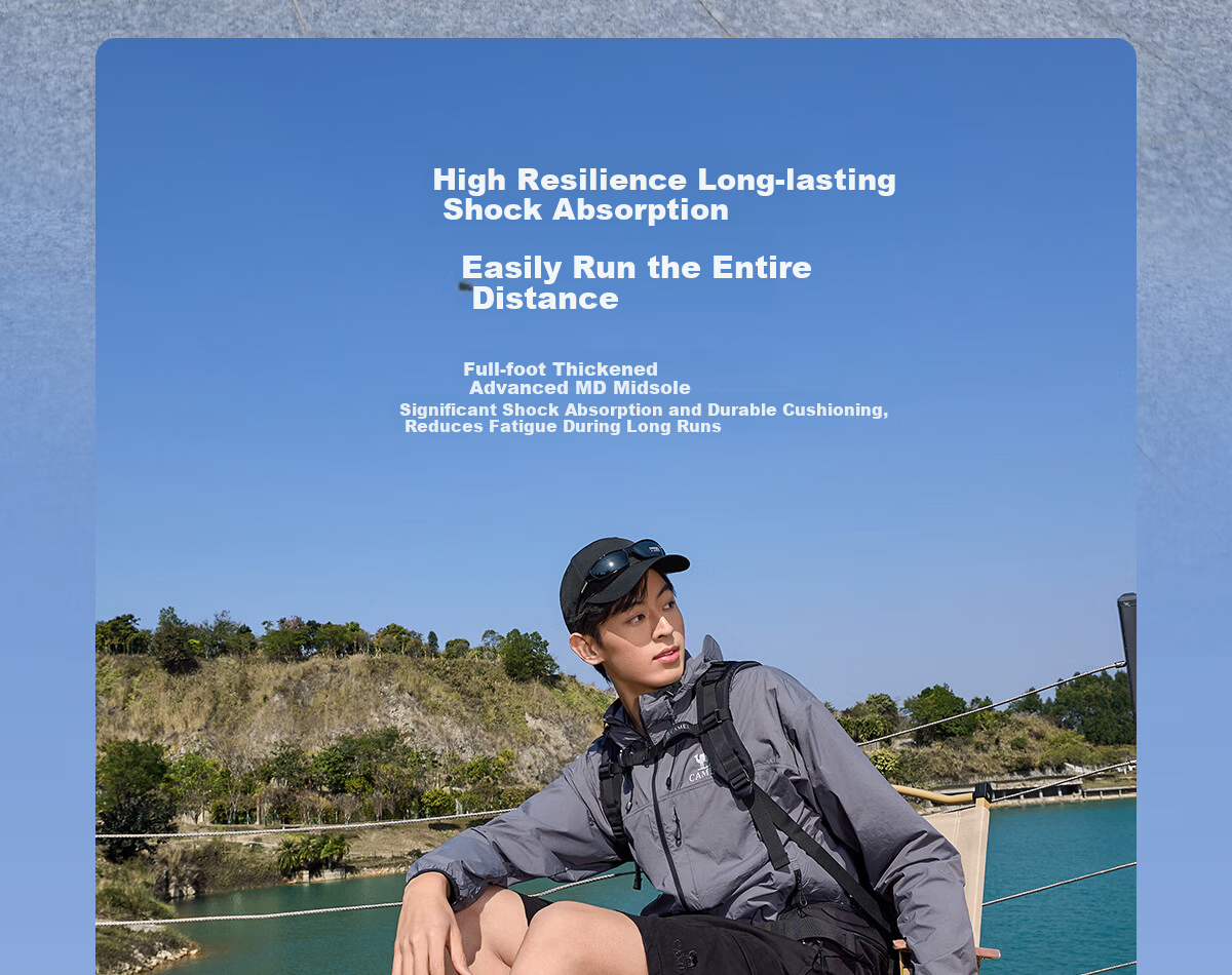 CAMEL [Wang Junkai Edition - Mountain Shadow] Off-Road Running Shoes Unisex Professional Outdoor Sports Cushioning Running Hiking Shoes 9