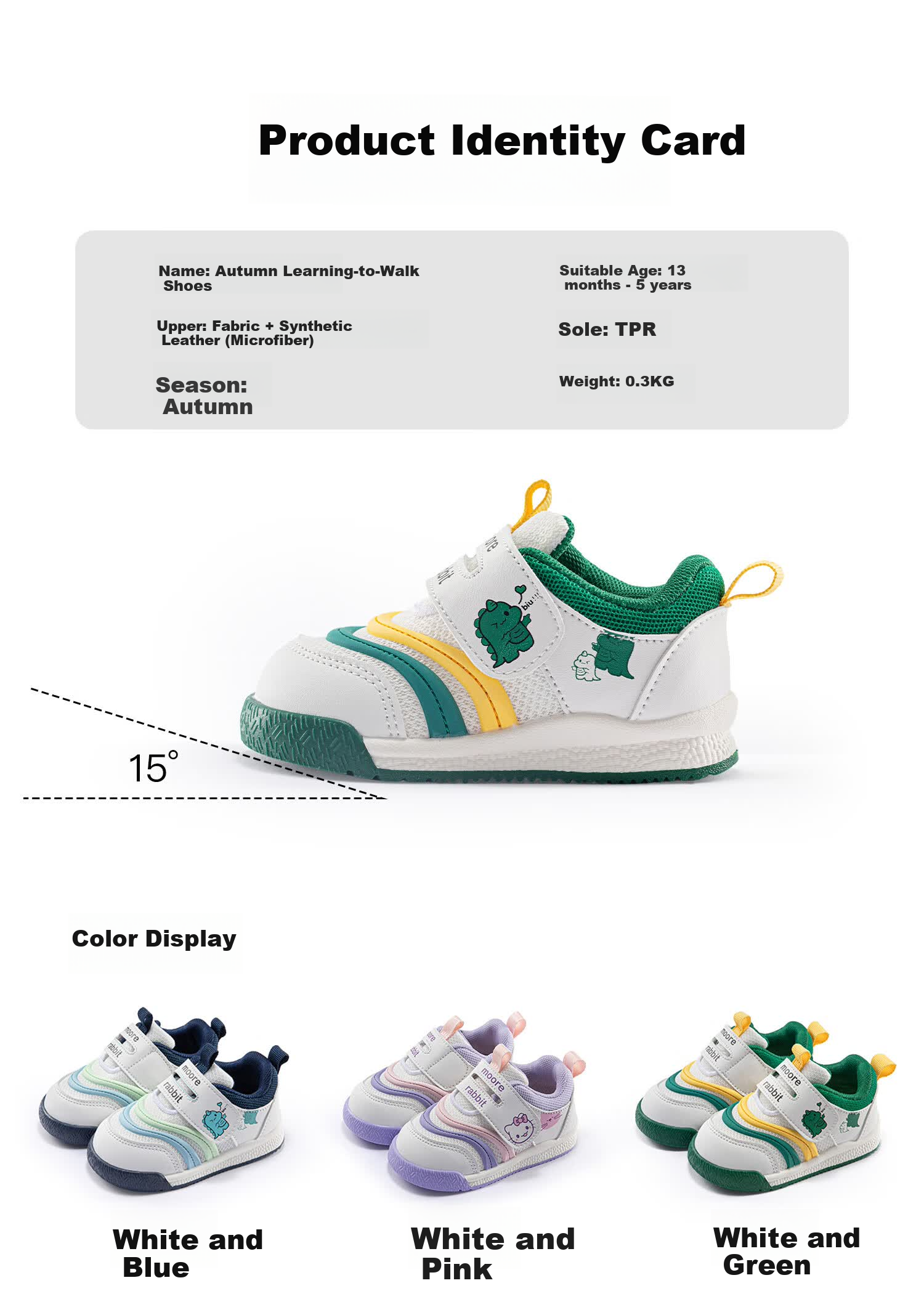 More Rabbit Children's Spring Summer New Soft Sole Toddler Shoes Boys Stable Shoes Girls Cartoon Mesh Hollow Shoes 4