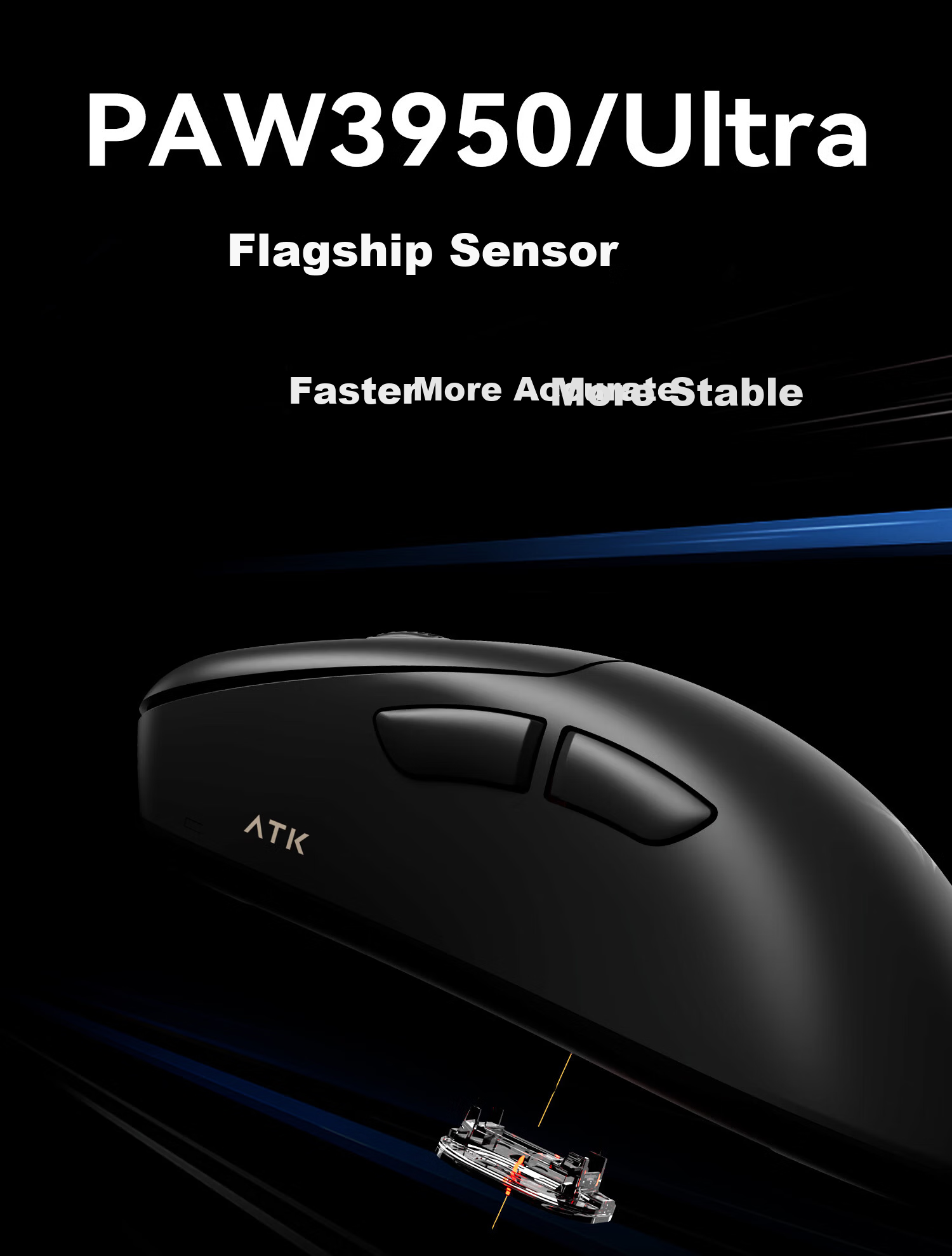 ATK LieKong Z1 Wireless Mouse Wired/Wireless Dual-Mode Lightweight Office Gaming Mouse Right-Handed Ergonomic Z1 ProMax White 9