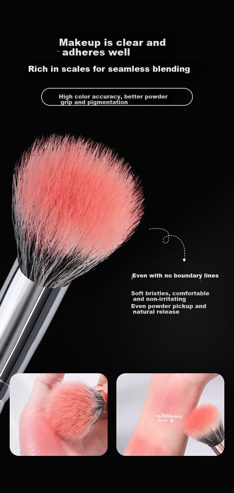 Ainoqi Master Series Makeup Brush 1pc Wool Blush Brush Natural Bristles Cangzhou Soft Hair 5