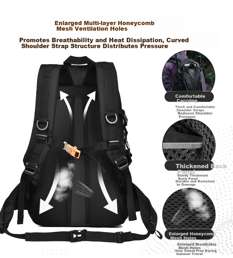 361° Outdoor Water-Repellent Large Capacity Hiking Backpack Unisex School Bag 2026 New Model 5