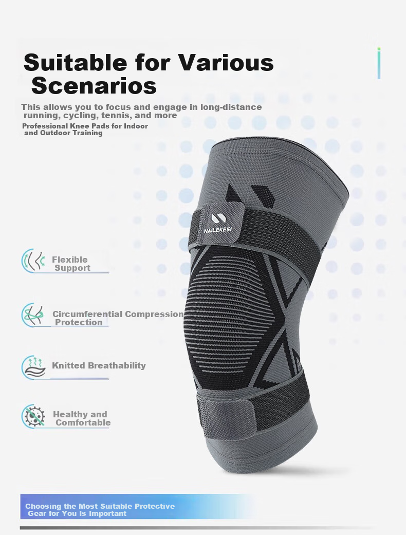 Nailikes Knee Brace Sports Professional Protection Men's Basketball Running Badminton Warm Arthritis Knee Joint Support 2