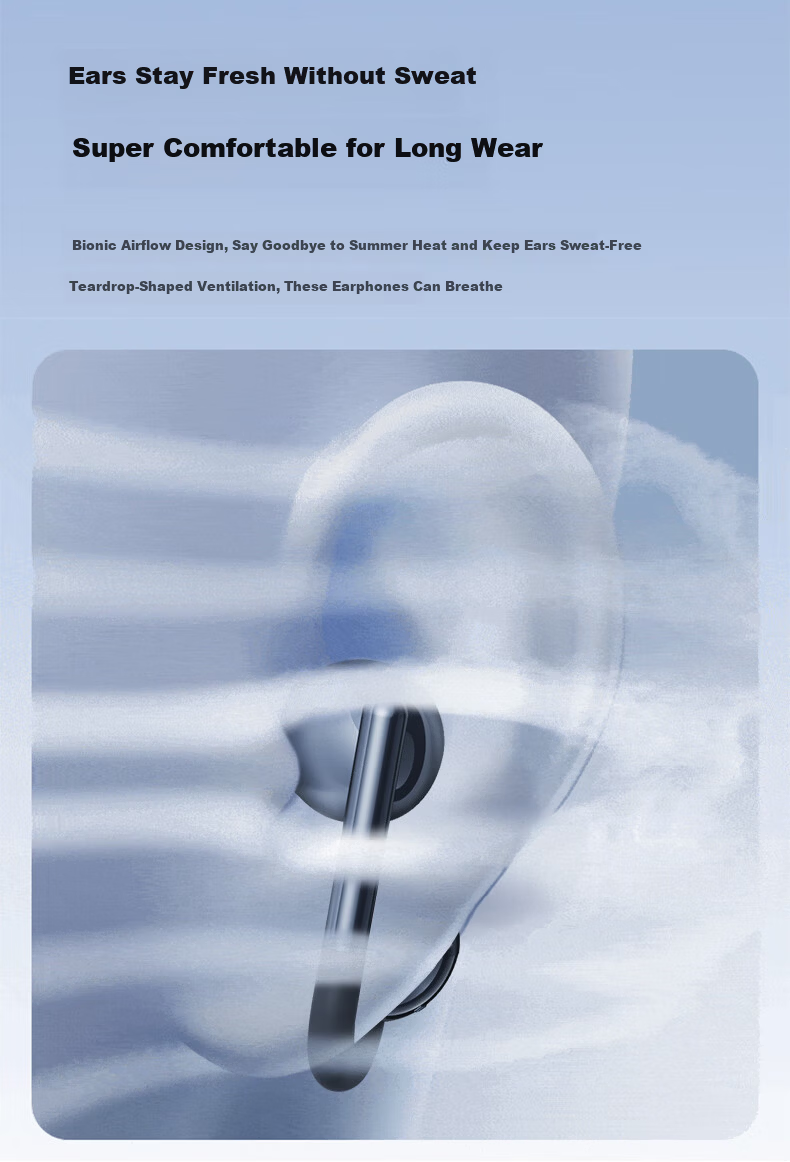 REMAX Ruiliang 2026 Latest Berlin Sound Bluetooth Clip-On Bone Conduction Sports Earphones In-Ear Free Noise Cancelling OWS-15 Valentine's Day New Year Gift 12