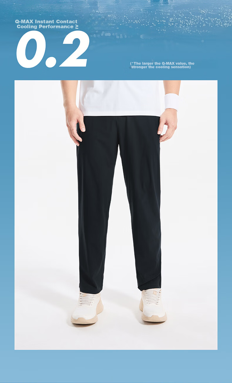 ERKE Knitted Long Pants Spring Ice Cooling Sun Protection UPF50+ Outdoor Antibacterial Casual Men's Running Sports Pants 4