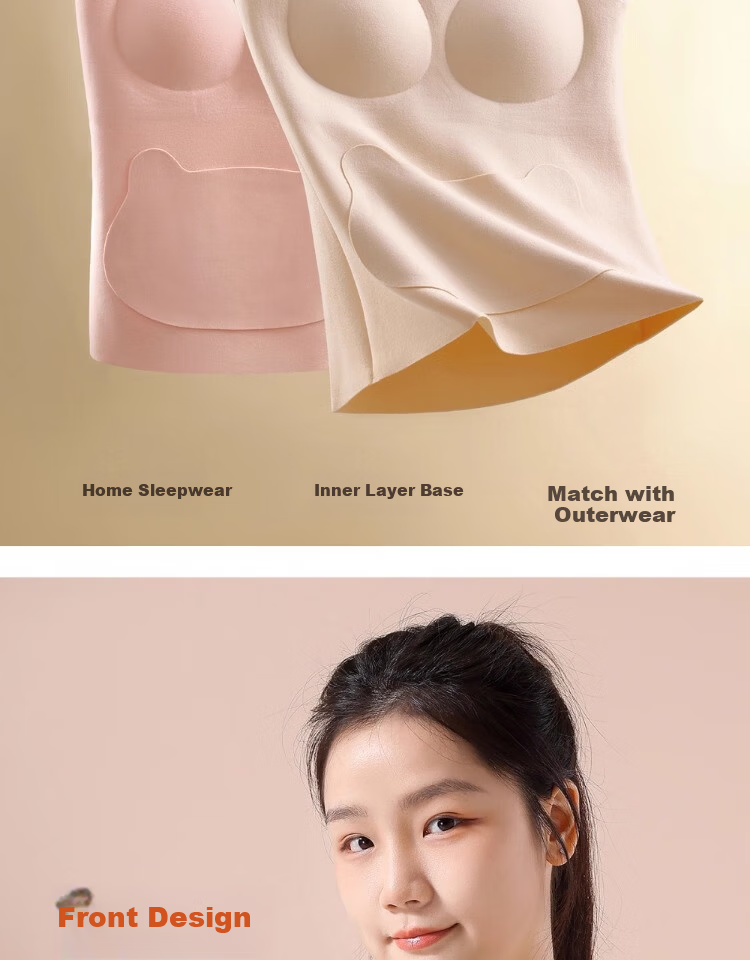 MiiOW 2-Pack Thermal Vest with Chest Pads for Adolescent Girls, Middle and High School Students, Autumn and Winter Underwear 6