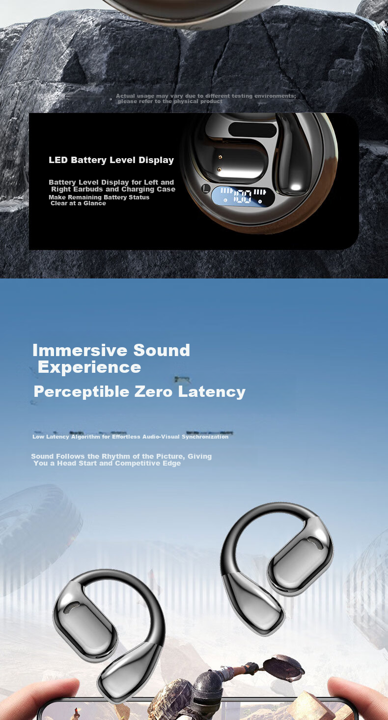 Yinwangsi [Over 100K Sold Online] Desktop Computer Bluetooth Headset Microphone 2-in-1 Wireless Ear-Hanging Laptop USB Receiver Conference Use 6