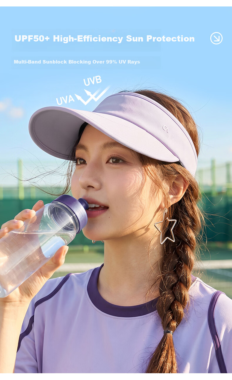 CACUSS Women's Summer Sun Protection Duckbill Cap Ice Silk Open-Top Baseball Cap Men's Outdoor Sports Cycling Sun Hat Black 3
