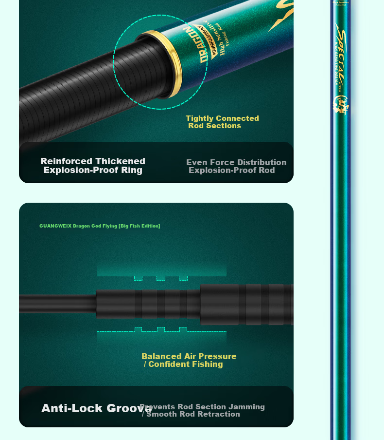GW Fishing Rod, Longsheng Feiji Lightweight Version, 6.3 Meters, Ultra-Light And Ultra-Hard, 28 Sections, High Carbon Composite Rod 19