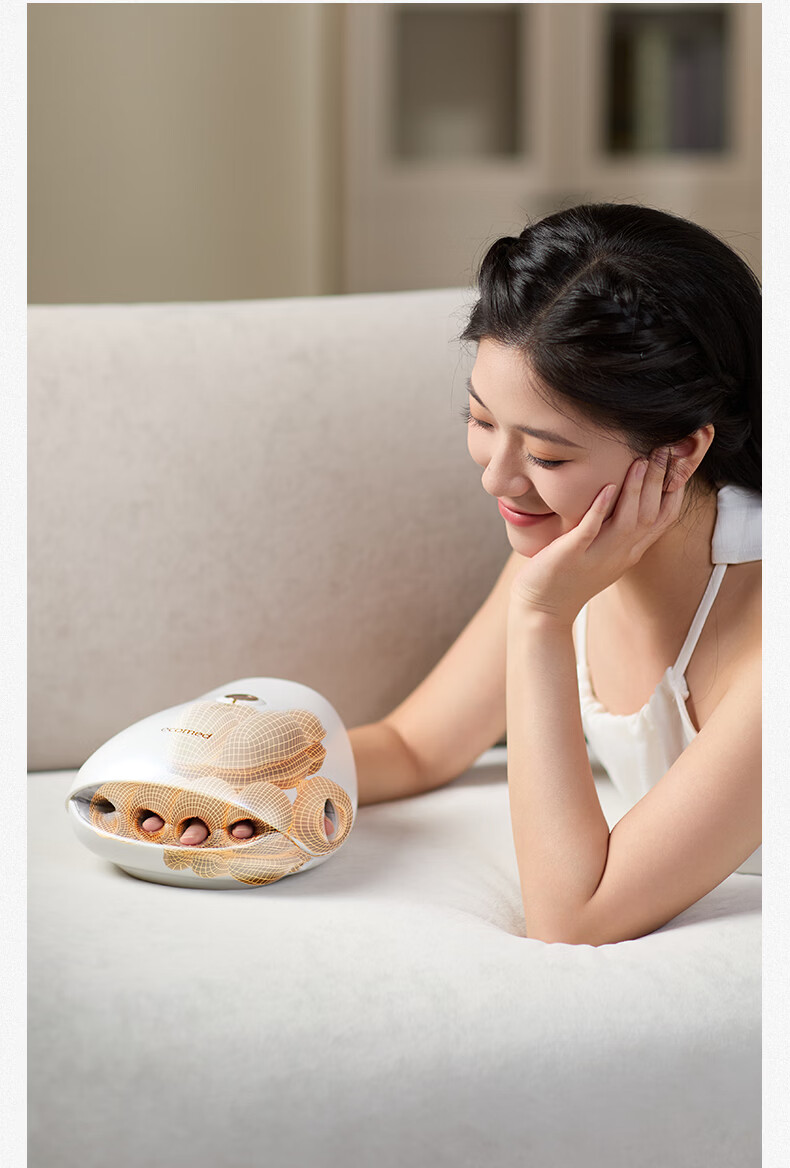 Ecomed German Hand Massager Finger Tendon Sheath Palm Joint Electric Massager Meridian Acupoint Heat Compress Kneading Care Device Practical Birthday Gift for Parents Elders Girlfriend 7