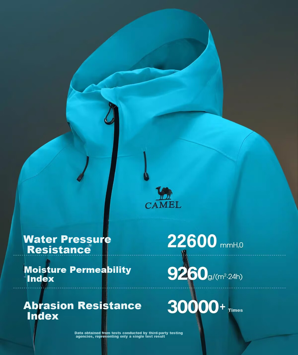 CAMEL Zhangjiajie Qixing Mountain Outdoor Challenge Edition Color Shell Waterproof Hard Shell Jacket for Men 3