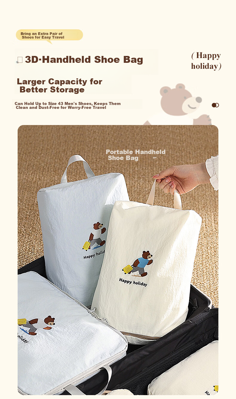Baicaoyuan Compression Travel Storage Bag Luggage Organizer Packing Pouch Essential Clothes and Underwear Organizer for Business Trips and Travel 11