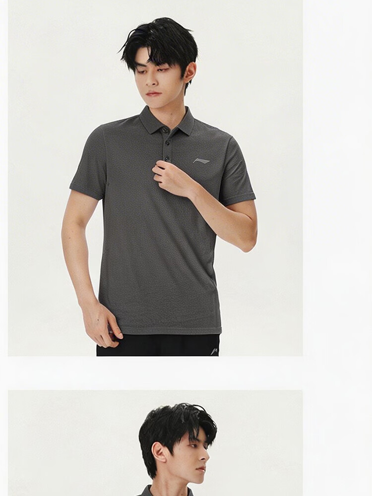 LI-NING Men's Polo Shirt Short Sleeve 2026 Summer New High-End Cotton Breathable T-Shirt Collar Casual Sportswear 23