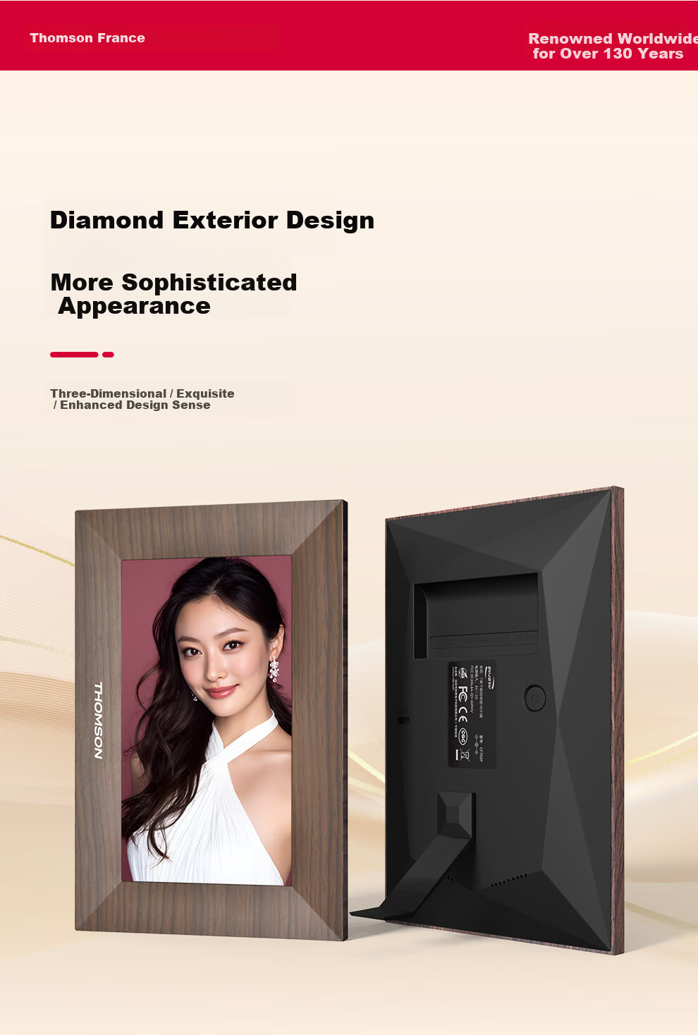 THOMSON 7-Inch Family Sharing Digital Photo Frame Smart HD Cloud Frame Photo Video Music Player Gift 7001P 5
