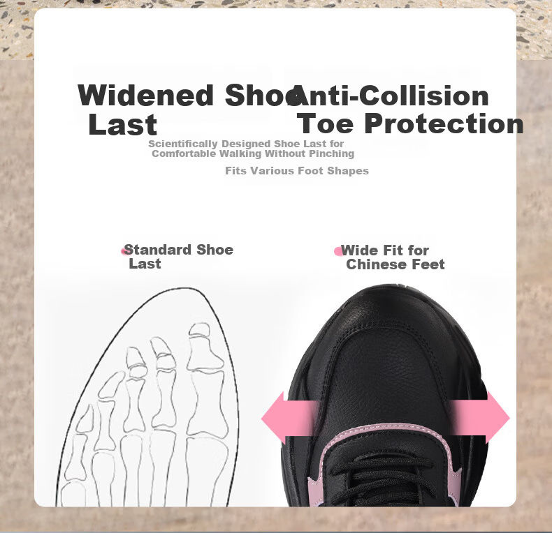 Junbu Women's Safety Work Shoes Anti-Smash Anti-Puncture Steel Toe Waterproof Ultra-Light Soft Sole Comfortable Construction Shoes 5076 Size 37 8