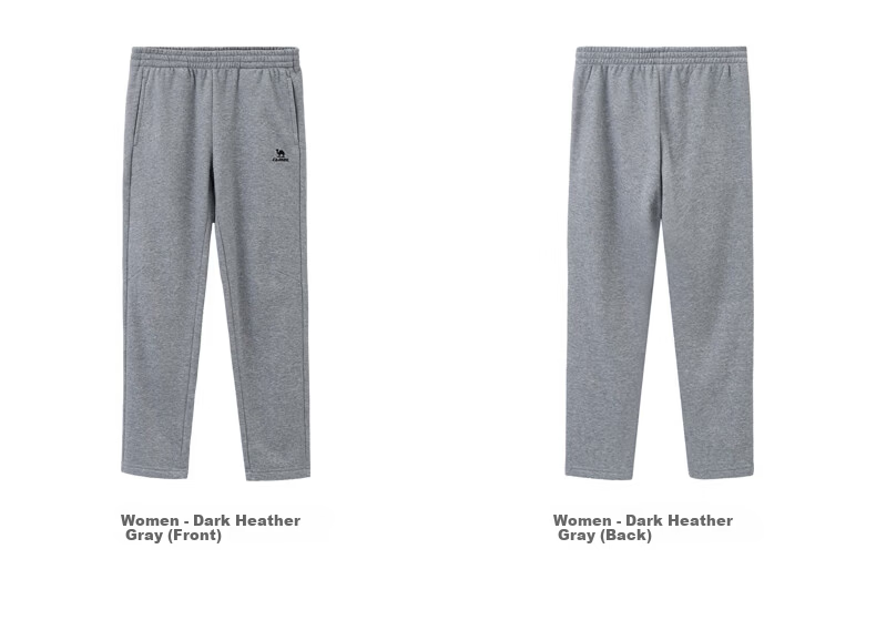 CAMEL Fleece Lined Men's Sports Pants Loose Casual Straight Knit Trousers J13CAVL6034 Phantom Black L 15