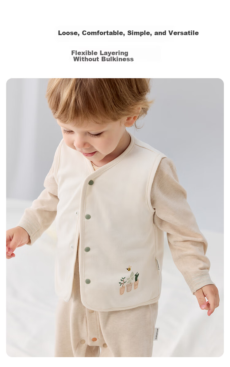 Babylove Baby Vest Spring and Autumn Pure Cotton Top Infant Versatile Sleeveless Jacket Toddler Undershirt 4