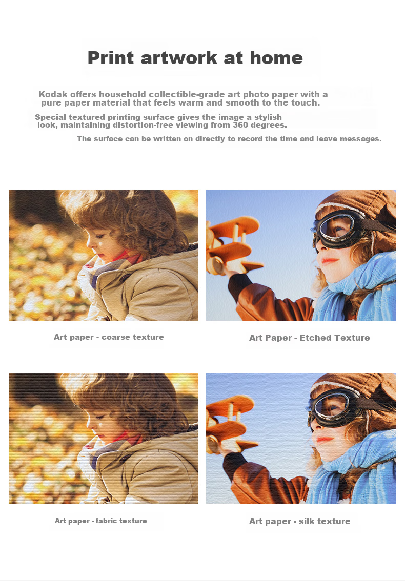 KODAK 4R/6-Inch 230g High Gloss Photo Printing Paper for Home Use, Inkjet Photo Paper, 100 Sheets, 9891-442 7