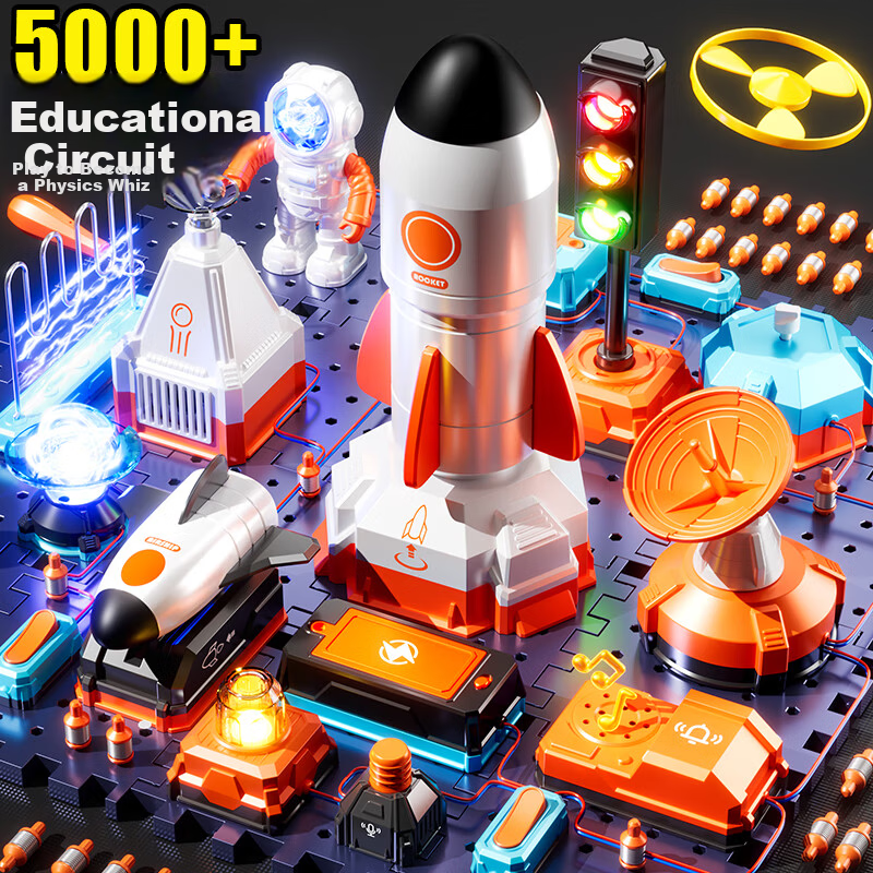 XST Science Education Circuit Building Blocks Elementary School Science Experiment Kit Ages 7-14 Electronic Circuit Early Education Construction Birthday Gift