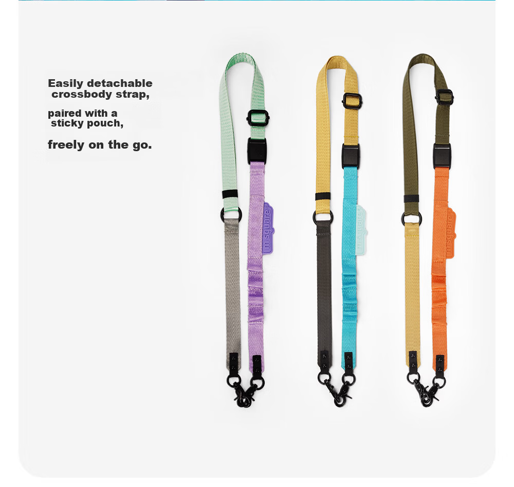 M Square Phone Bag Unisex Crossbody Bag Power Bank and Data Cable Organizer Lightweight Commuter Travel Shoulder Bag Taro Purple 6