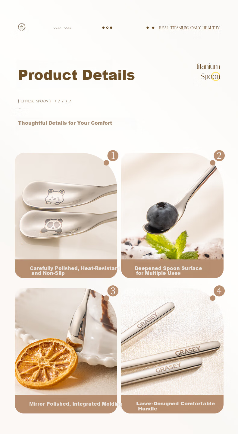 Guangyi 316L Stainless Steel Stirring Spoon Long Handle Coffee Stirrer Honey Spoon GY2660 14