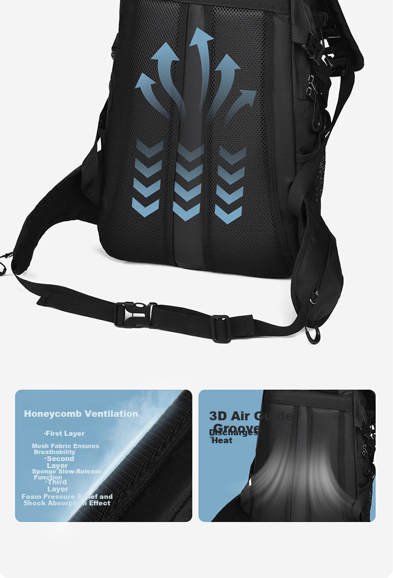 361° Outdoor Water-Repellent Large Capacity Hiking Backpack Unisex School Bag 2026 New Model 9