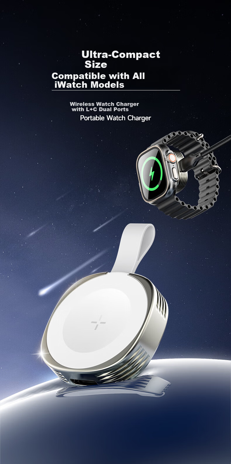 MagSafe Fast Charging Magnetic Cable for Apple Watch iWatch S11/10/9/8/7/SE/Ultra3 1