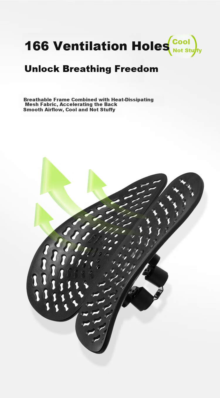 Yuzhaolin Ergonomic Lumbar Support Office Chair Backrest Long Sitting Waist Protector Car Lumbar Cushion Support Pad 8