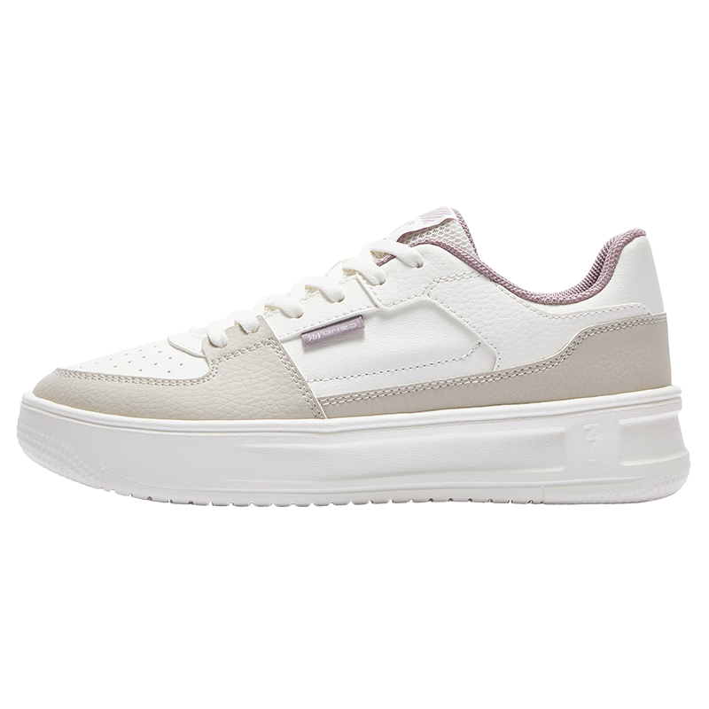 361° Qinghe 2 New Trendy Platform Leather Casual Sneakers Women's White Shoes 682636618-3