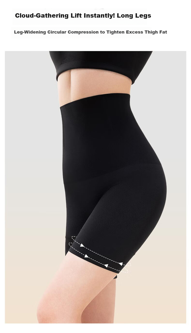 Curvilism [Victoria Song Style] Cloud Waist-Slimming Hip-Lifting Pants for Women Shaping Waist High-Waist Leggings Nude Color Size L 11
