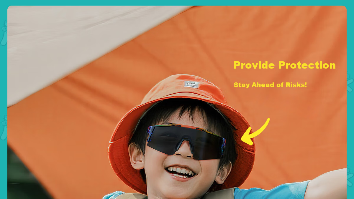 KAPVOE Kids Pilot Sports Sunglasses Running Cycling Glasses Children Speed Skating UV Protection Goggles Unisex 9