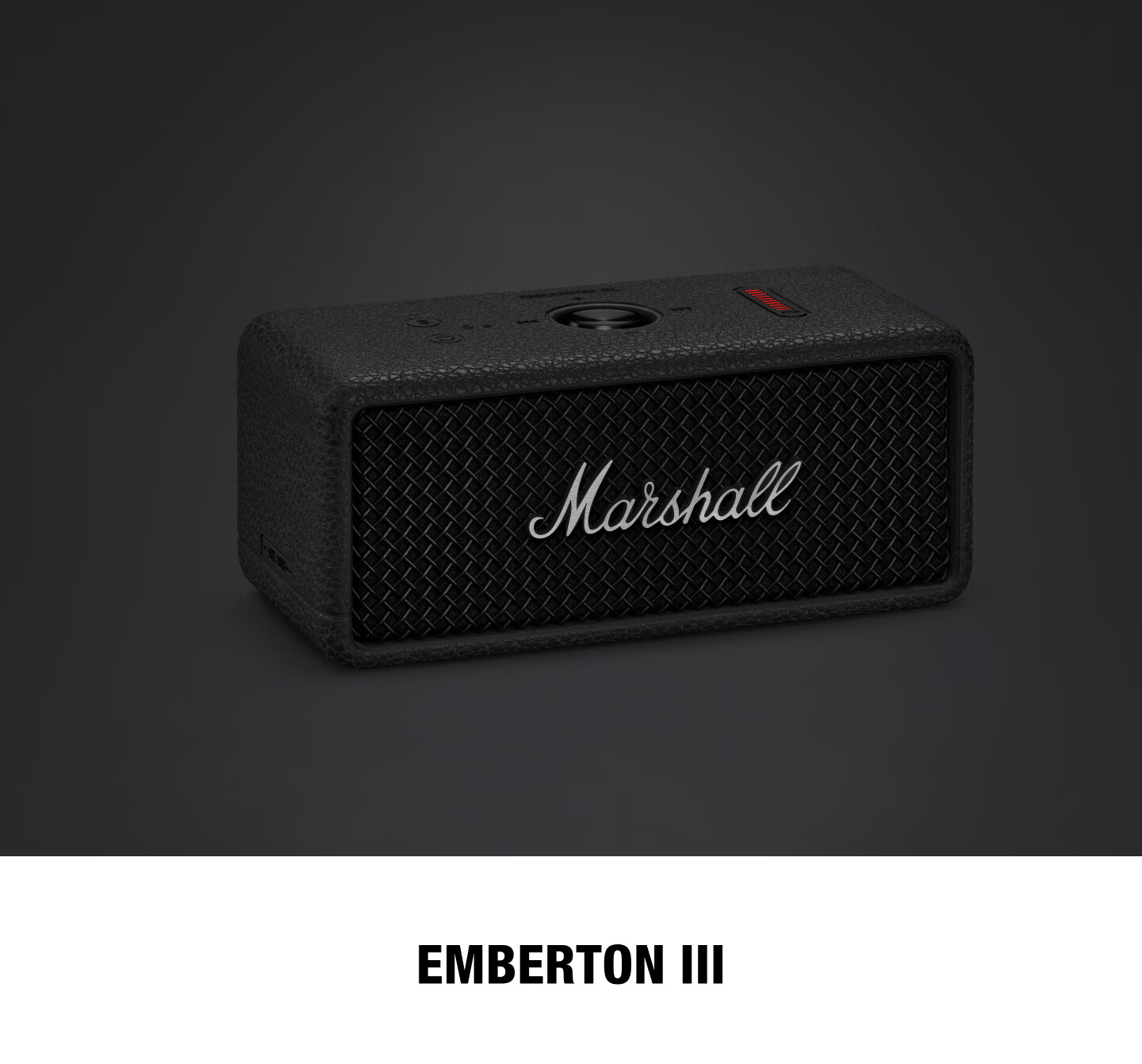 Marshall EMBERTON III Portable Wireless Bluetooth Speaker Waterproof Outdoor Home Use Long Battery Life Birthday Gift New Release Black Silver 3