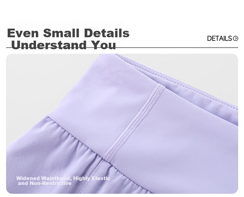 CAMEL Women's Sports Shorts Cooling Breathable Anti-Exposure Training Running Shorts Y26BA4L0008 Windflower Purple XXL 31