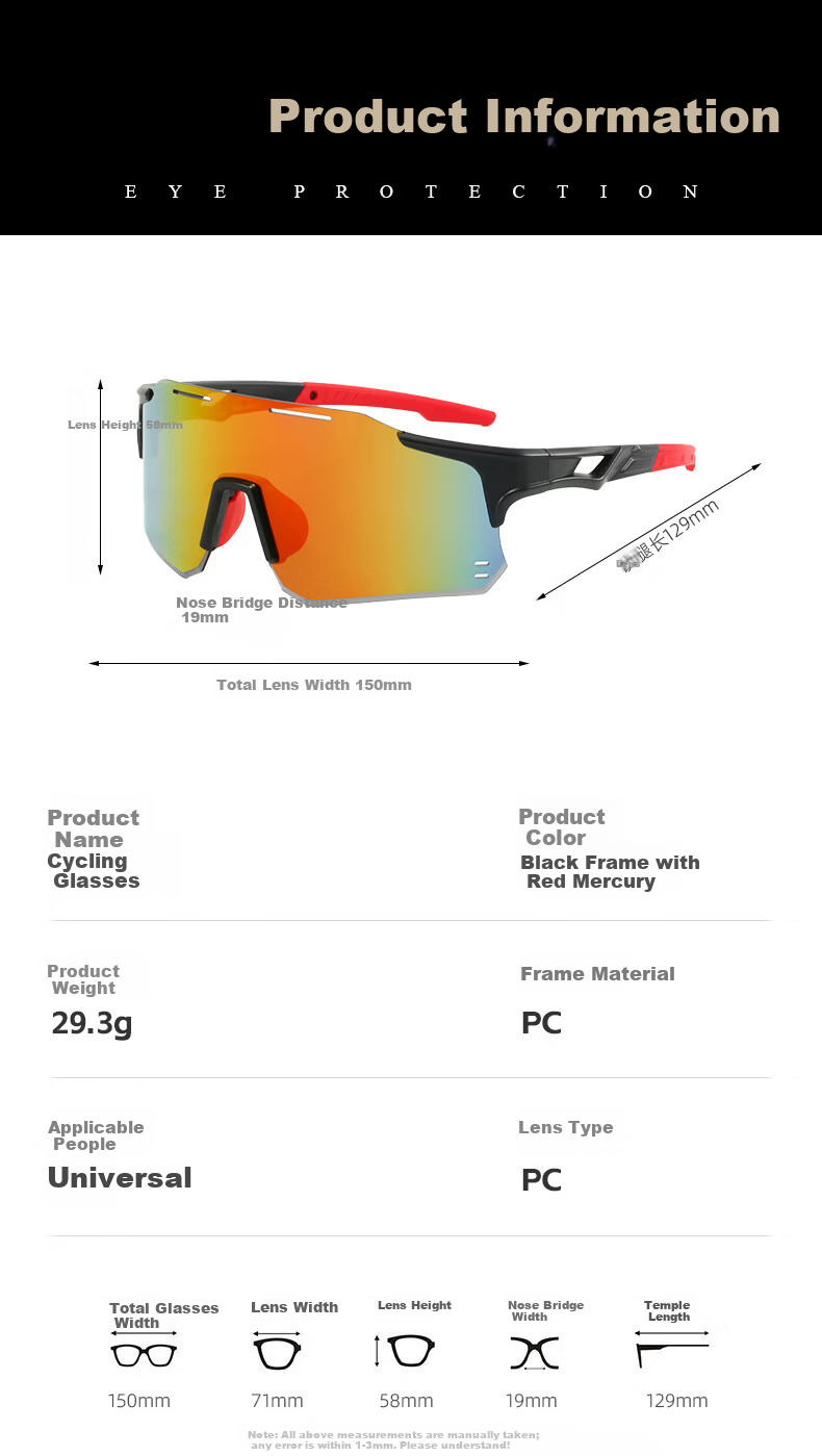 40,000KM Anti-Fog Photochromic Cycling Glasses Windproof Day and Night Protective Goggles 3