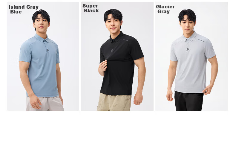 361° Men's Short Sleeve Polo Shirt Spring Summer Sports Casual Sun Protection Cooling Top 652624104-5 18
