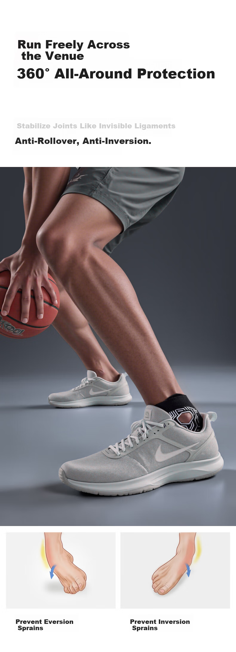 NAILEKESI N Sports Ankle Brace Ligament Injury Ankle Support Joint Stabilizer Sprain Basketball Ankle Sleeve Summer Thin Version 3