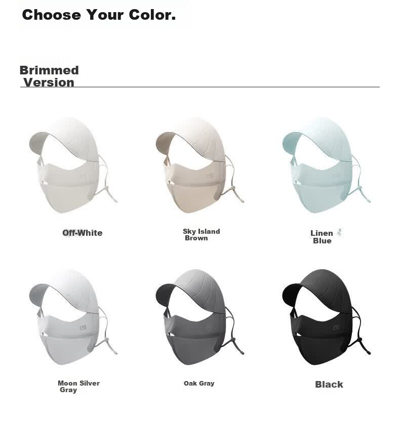 Jiao Nei Liang Pi 502UV Women's Sunscreen Mask with Brim Full Face Protective Shield UV Protection Sunshade Face Bikini New Model 23