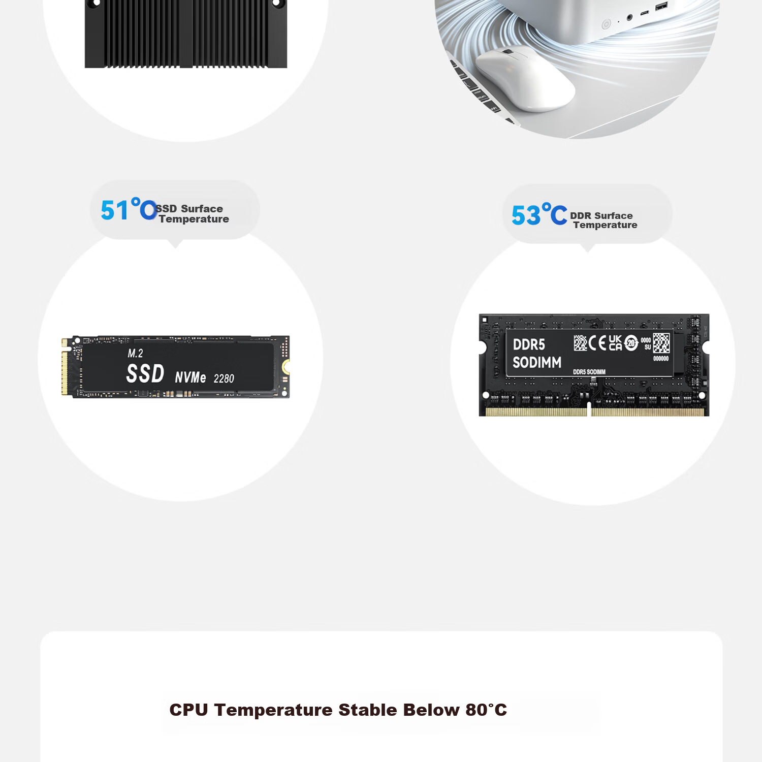 Lingke Subsidy 15% SER8 8745HS High-Performance AMD Ryzen 7 Ultra-Quiet Mini PC for Entertainment And Office Use, Frost Silver Color, 32GB RAM / 1TB Storage 8