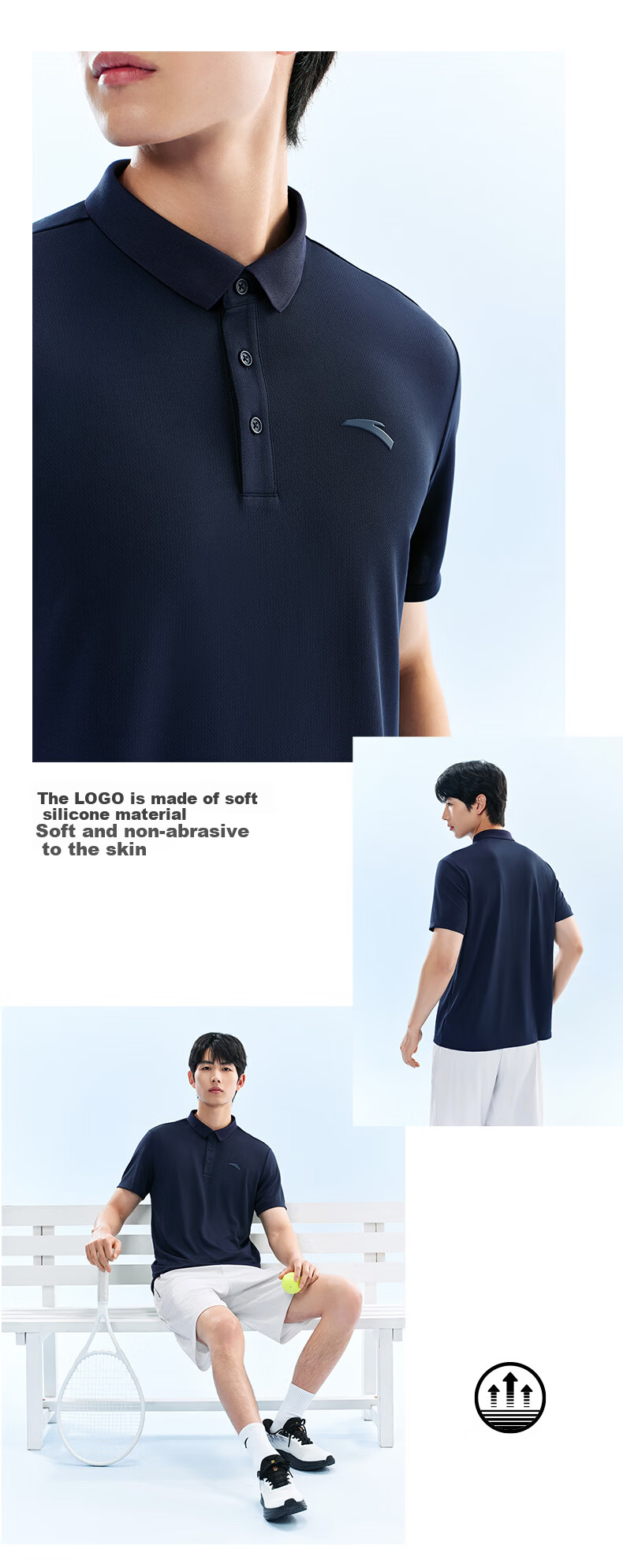 Anta Xingdong Polo | Quick-Dry Short Sleeve T-Shirt Men's Summer Breathable Collared Business Casual Commuter Top 13