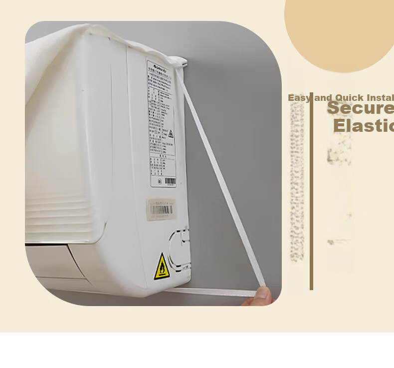 Gusen Zhe Air Conditioner Wind Shield Cover Universal Wall-Mounted AC Cover Anti-Direct Blow Wind Curtain Suitable for Gree Midea Air Conditioners Under 88CM Full Coverage Without Removal During Opera 4